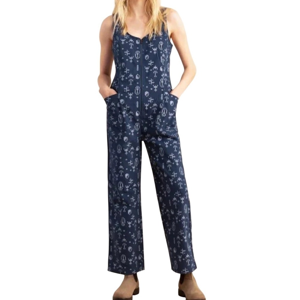 ROARK Women's Outbound Denim Feel Jumpsuit SIZE XS Aztec Hiking Sporty Romper